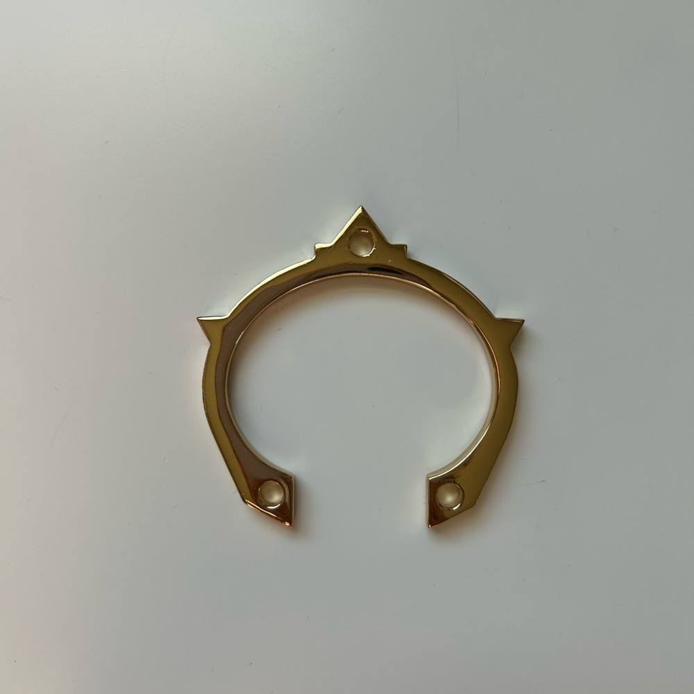 Jennifer Fisher Bracelet Cuff Yellow Gold Plated Brass Geometric Deco Design